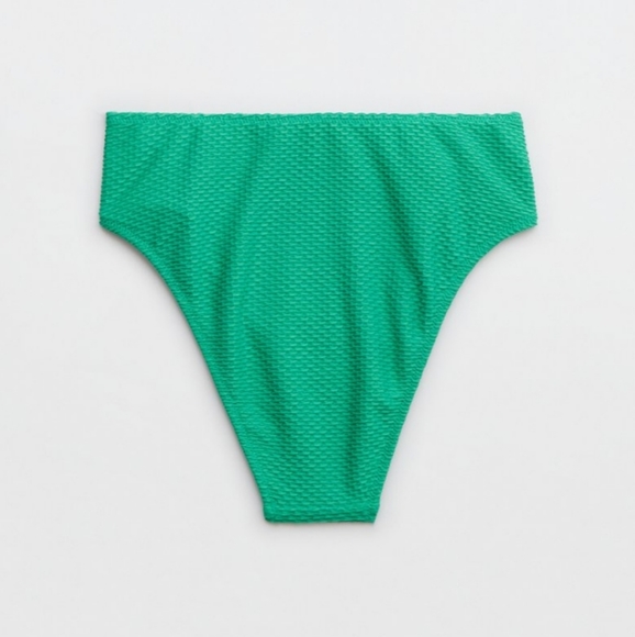 🆕️NWT Aerie Jacquard Bikini in 'Green Dazzle', Size Small - Picture 12 of 16